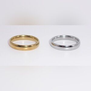 18K Gold Plated Band Ring | High quality Tungsten | Minimalist Stackable Ring |